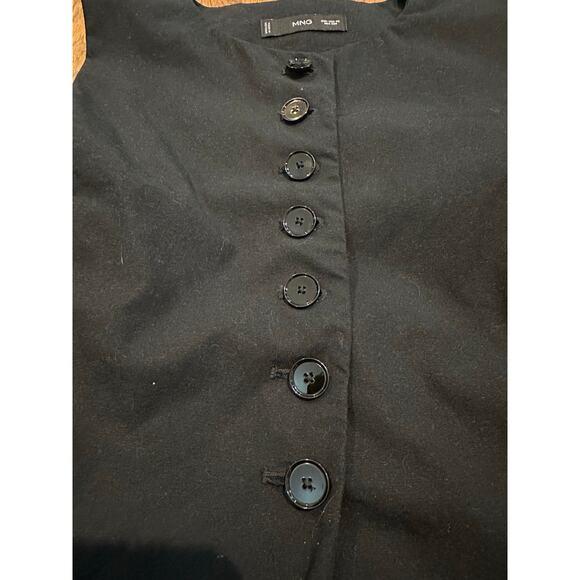 MNG Women’s High Neck Tailored Vest Top – Black – Size XS Minimalist Chic - Picture 3 of 8